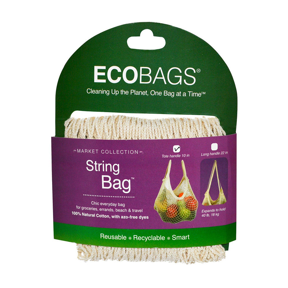 Eco Bags Market Collection Tote Handle String bag Reusable Cotton, 1 Ea